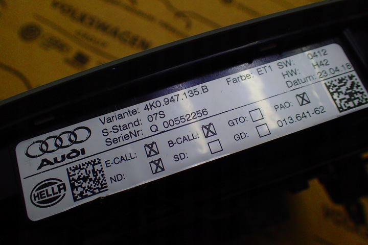 фото №8, ^^ audi q8 4m8 лампа кабины потолок 4k0947135b