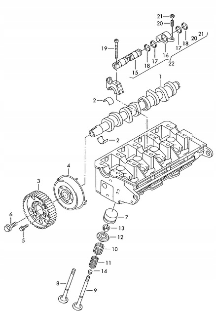 фото №14, Распределительный вал org audi seat skoda vw 1.9 tdi 038 109 101r b17861