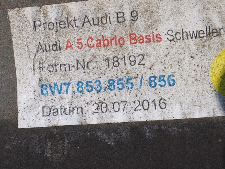 фото №5, Ap планка пороговая 8w7853856 ly9t audi a5 cabrio