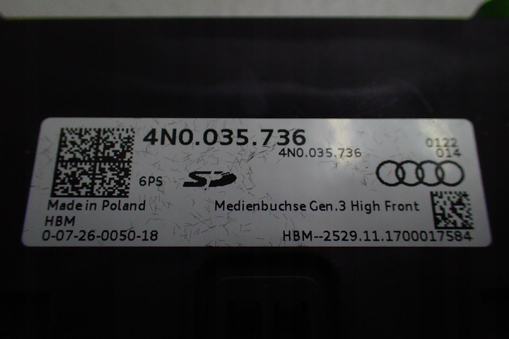 фото №5, Audi a7 4k 20r гніздо usb sd sim 4n0035736