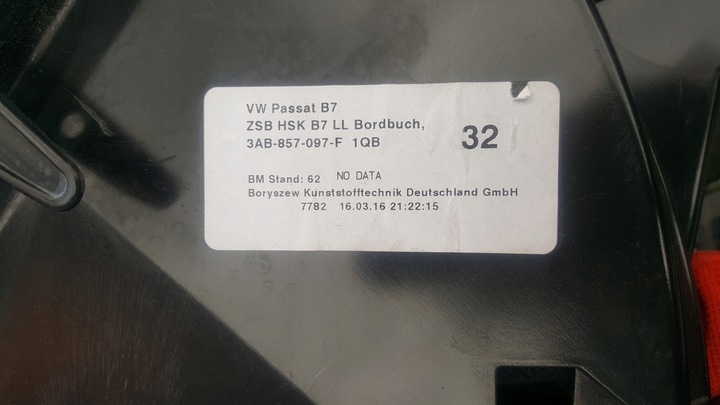 фото №10, Бардачок пасажира vw passat b7 cc 3ab857097f 3c1