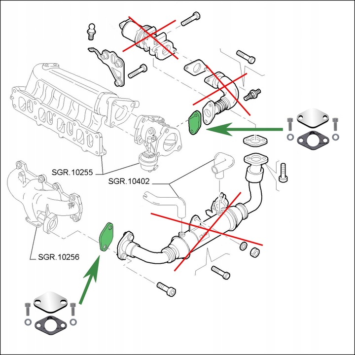 фото №3, Заглушки egr 1.9 cdti opel astra h signum vectra c zafira b