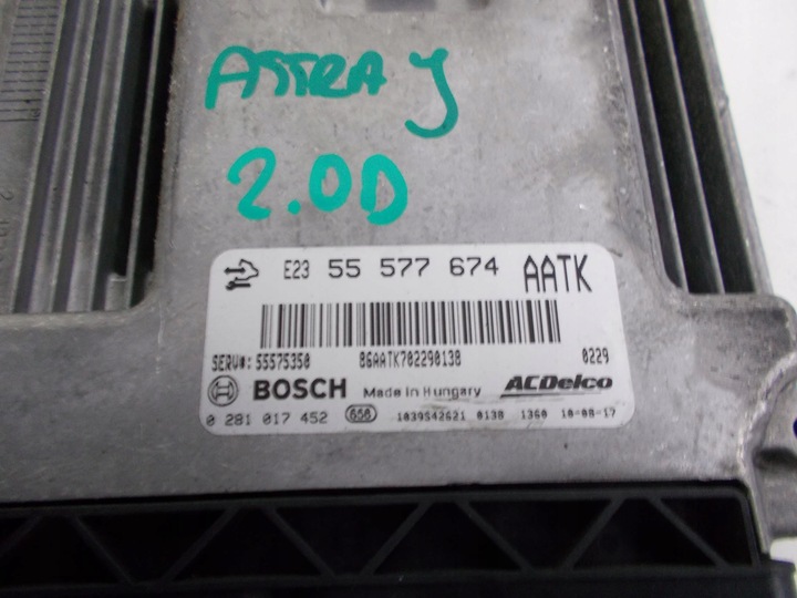 фото №6, Комп'ютер двигуна 55577674 opel astra iv 2.0 cdti
