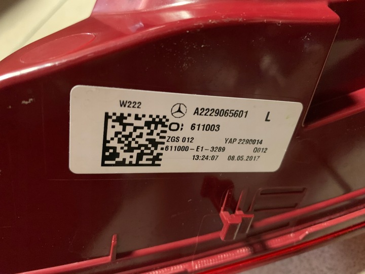 фото №6, Mercedes s класс w222 лампа задняя правая левая зад