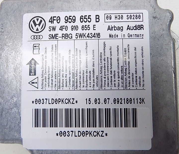 фото №12, Модуль подушок подушка безпеки audi a6 c6 06-11 4f0959655b
