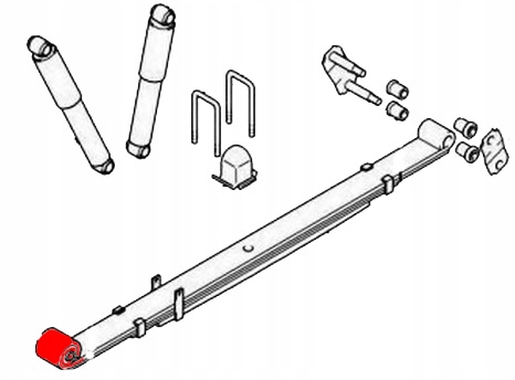 фото №8, Втулка ресора hyundai h1 starex 96- передня заднього oyo