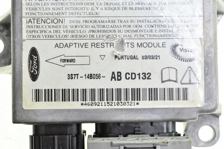 фото №2, Модуль подушка безопасности ford mondeo mk3 3s7t-14b056-ab