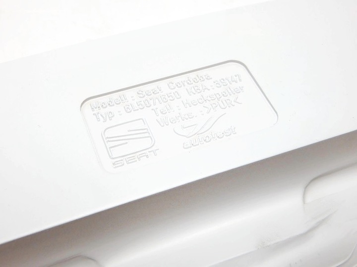 фото №3, Оригинальный спойлер спойлер крышки 6l5071650 seat cordoba 6l 02-08 aso