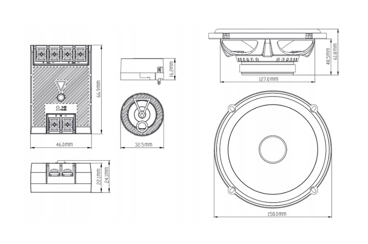 фото №8, Jbl stage3 607c динамики seat ibiza 6j 6p 2008-2017 дверь перед зад
