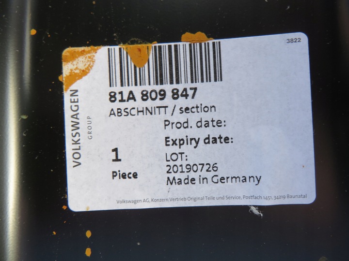 фото №3, Audi q2 81a стойка порог левый рама обшивка порога 81a809847