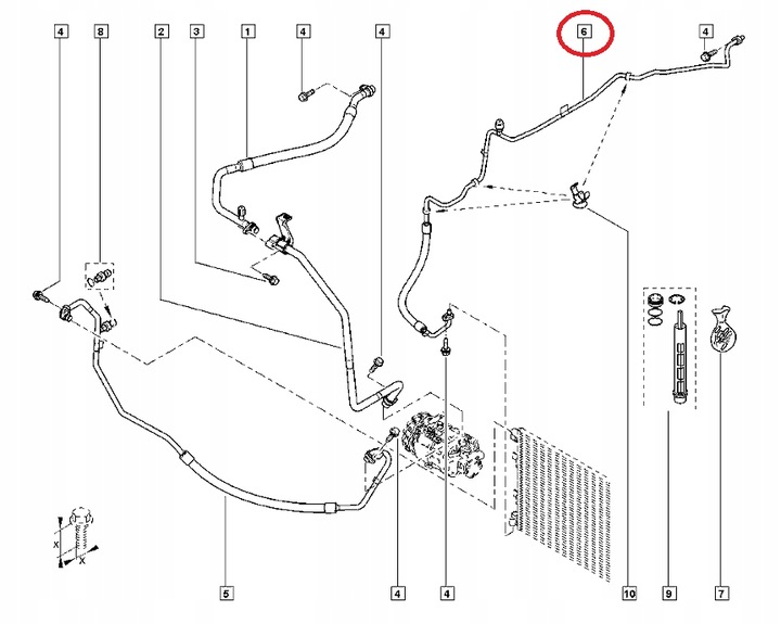 фото №10, Шланг кондиціонера renault master movano 2.3 dci конденсатор випарник