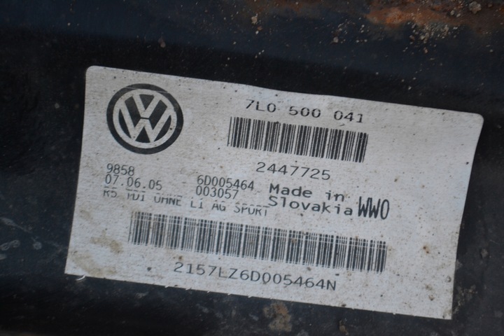 фото №6, Візок підрамник зад задній vw touareg 7l0500041