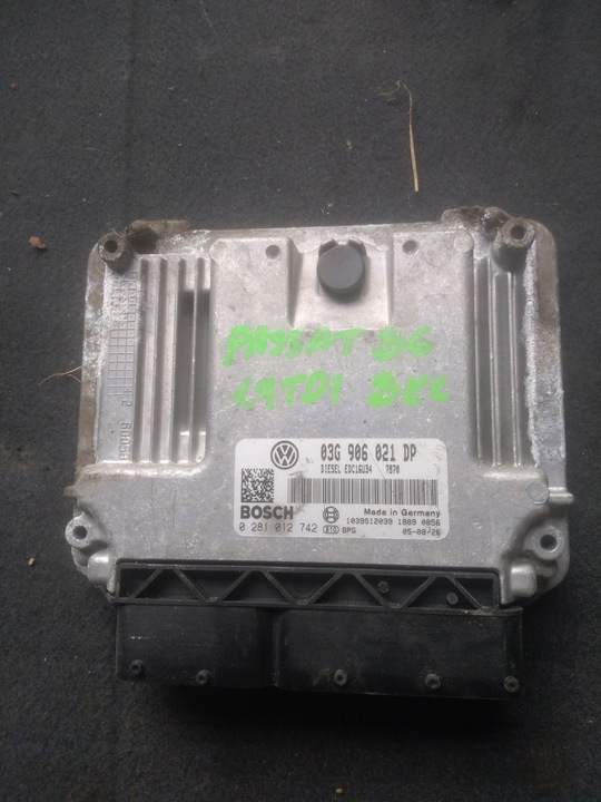 фото №1, Блок управления двигателя volkswagen оригинальный номер 03g906021dp