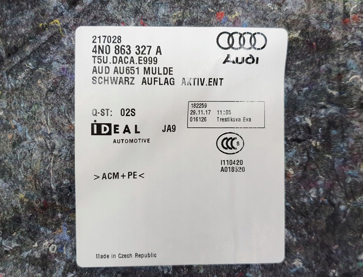 фото №7, Шумоизоляция багажника audi a8 4n d5 4n0863327a