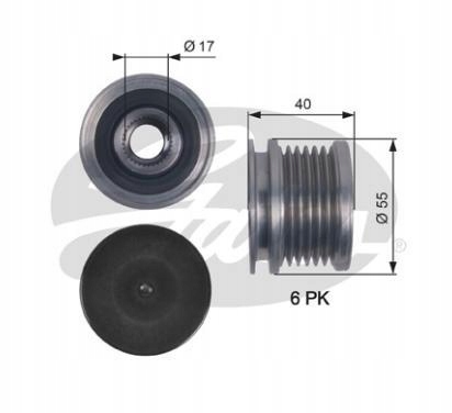 фото №2, Gates зчеплення генератора audi/vw/seat skoda 1.4/