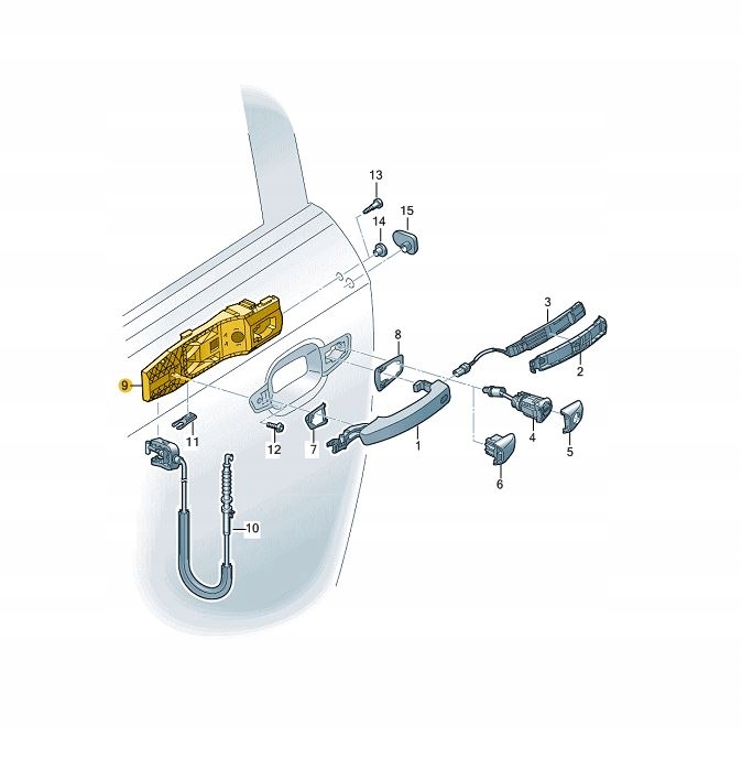 фото №2, Направляюча кріплення ручка audi перед зад aso