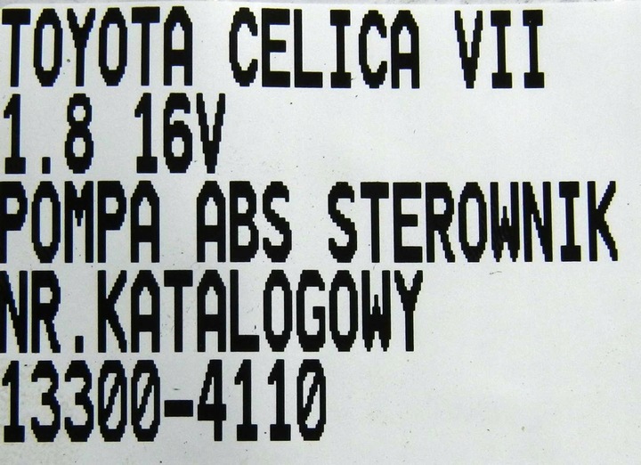 фото №6, Насос abs toyota celica vii 1.8 16v 133000-4110