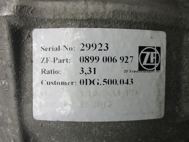 фото №5, Мост зад audi q7 sq7 4m 4.0 tdi 0dg500043 qus 3.31