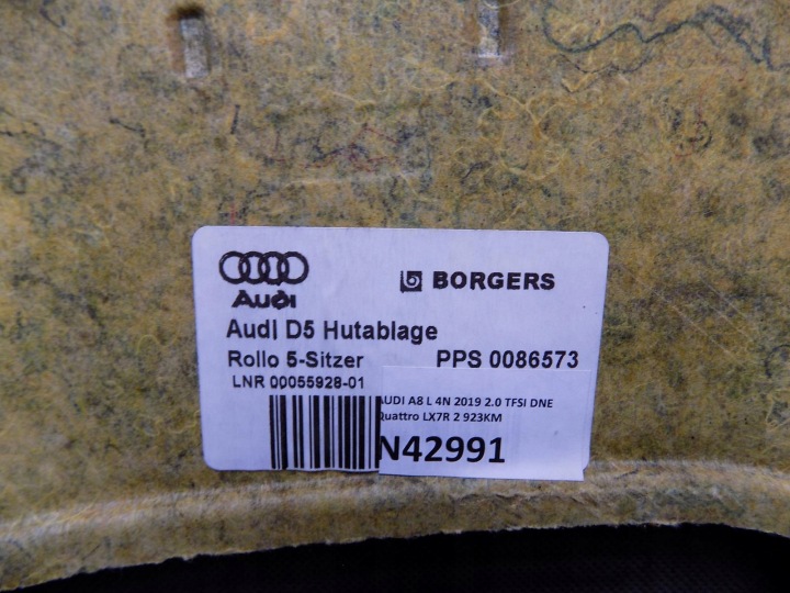 фото №10, Audi a8 4n d5 полка багажника зад 4n0863411k