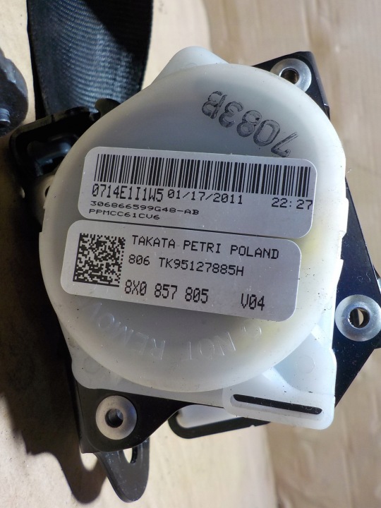 фото №4, Audi a1 pas безопасности правое зад 8x0857805
