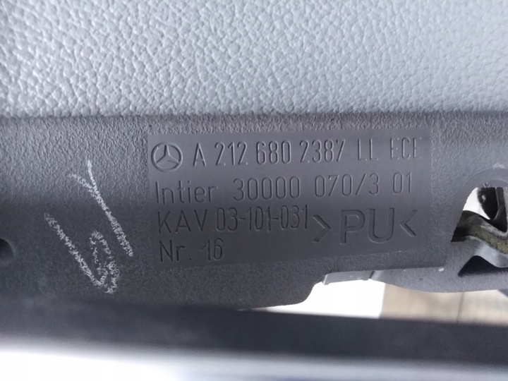 фото №7, Mercedes w212 a2126802387 панель консоль bez подушка безопасности