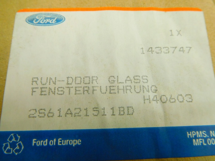 фото №5, Прокладка стёкла дверь левая перед fiesta 1433747