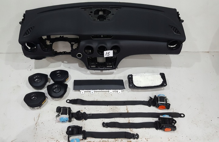 фото №5, Mercedes a-klasa w176 панель консоль подушка безпеки подушки ремені оригінал демонтаж