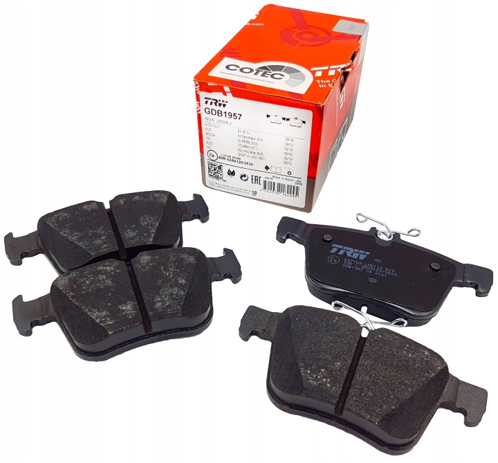 фото №15, Trw диски+ тормозные колодки зад audi a3 8v q2 tt fv seat ateca 272mm