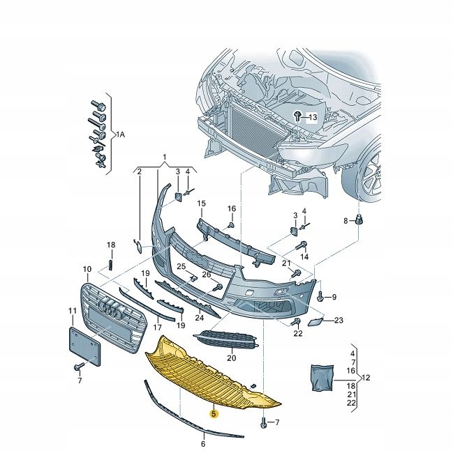 фото №12, Захист плита бампера перед audi a6 c7 4g0807611