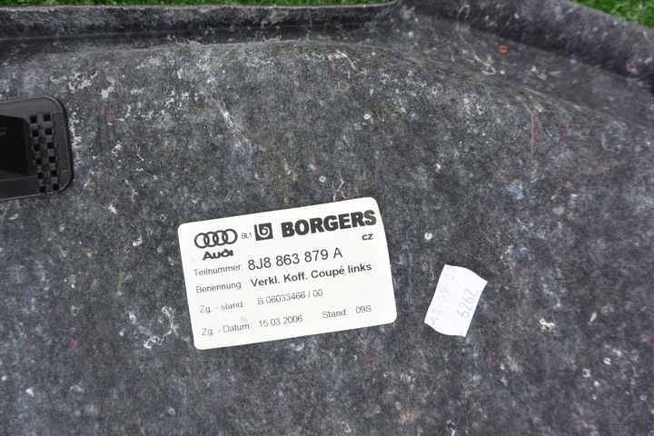 фото №8, Боковина багажника tepicerka audi tt 8j комплект