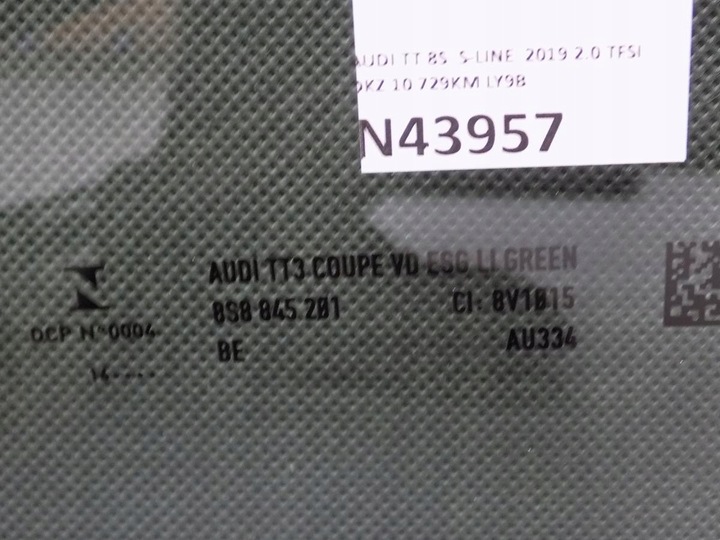 фото №2, Audi tt 8s скло двері ліва 8s8845201 16r