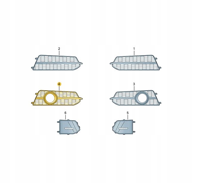 фото №14, Решітка решітка перед 4g0807648c a6 c7 2014-2018r. 14-18r.lift права s-line