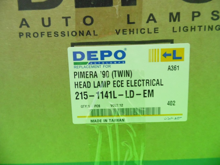 фото №10, Фара лампа перед левая nissan primera p10 90-