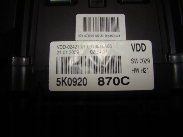 фото №9, Vw golf vi tdi 2008-13 спидометр + ручка света