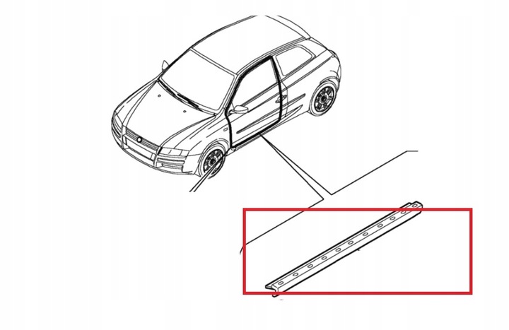 фото №1, Прокладка пороговая дверь перед fiat stilo 5d