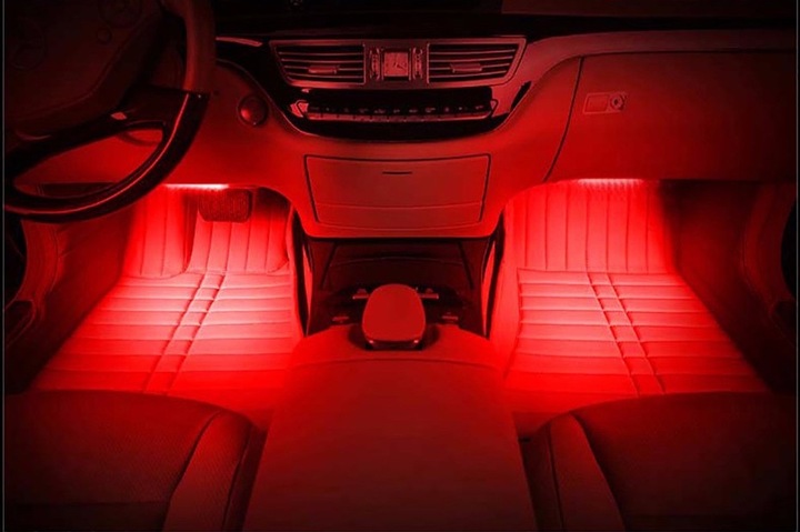 фото №16, Подсветка освещение интерьера кабины автомобиль лента планка led rgb 4x12
