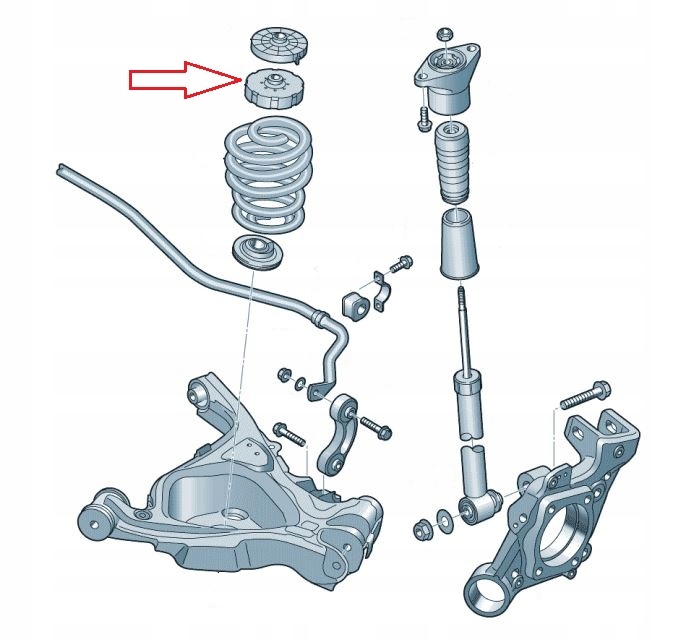 фото №13, Прокладка пружини верх seat exeo audi a4 b6 b7 oem номер