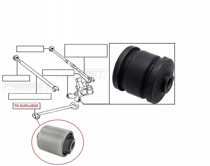 фото №1, Lexus rx 03-08 втулка важеля зад поздовжній