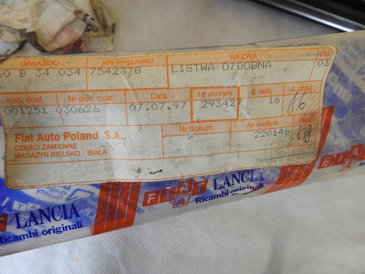 фото №7, Планка крышная правая fiat uno 7542378