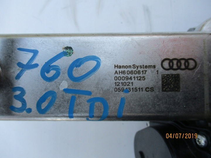 фото №4, Радіаторів вихлопних газів vw touareg 3 iii 760 059131508am