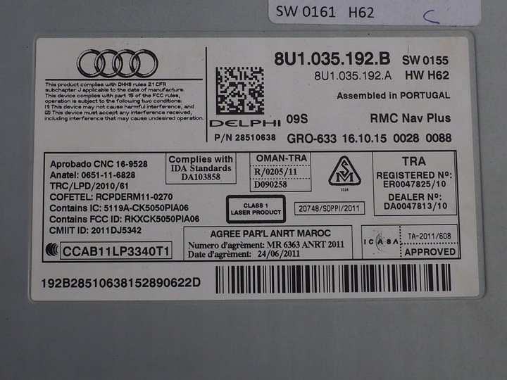 фото №8, Ap навігація монітор 8u1035192b audi q3 рестайлінг