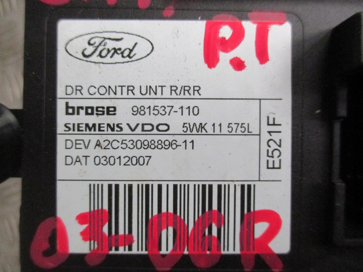 фото №5, Моторчик модуль стёкла правые зад ford c-max 03-06