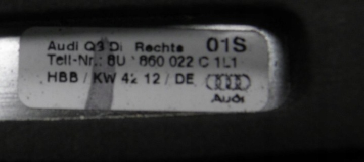 фото №8, Рейлінги дахові p+l хром матовий audi q3 sq3 rsq3 8u0860022c