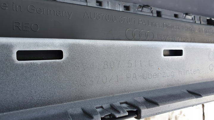 фото №12, Audi a3 8v рестайлинг sportback бампер зад накладка org