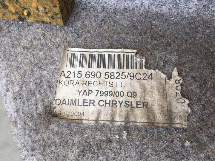 фото №6, Mercedes cl w215 00-05 оббивка багажника