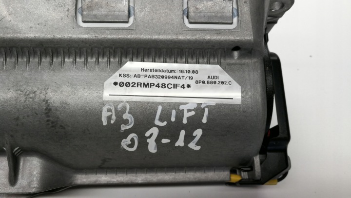 фото №9, Повітряна подушка пасажира audi a3 8p 8p0880202c