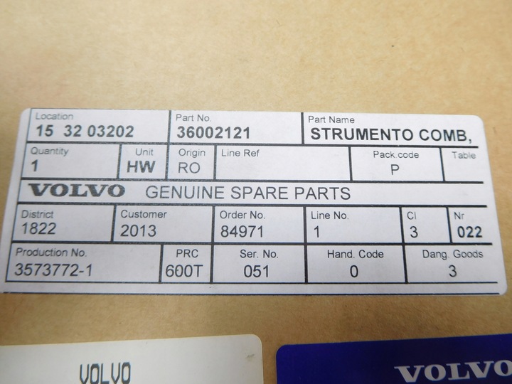 фото №9, Спидометр obrotomierz volvo v40 оригинал 36002121