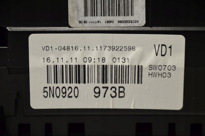 фото №6, Vw tiguan 5n спідометр  прилади 5n0920973b