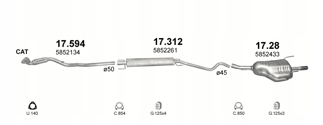 фото №12, 17.28 глушитель конечный opel astra g