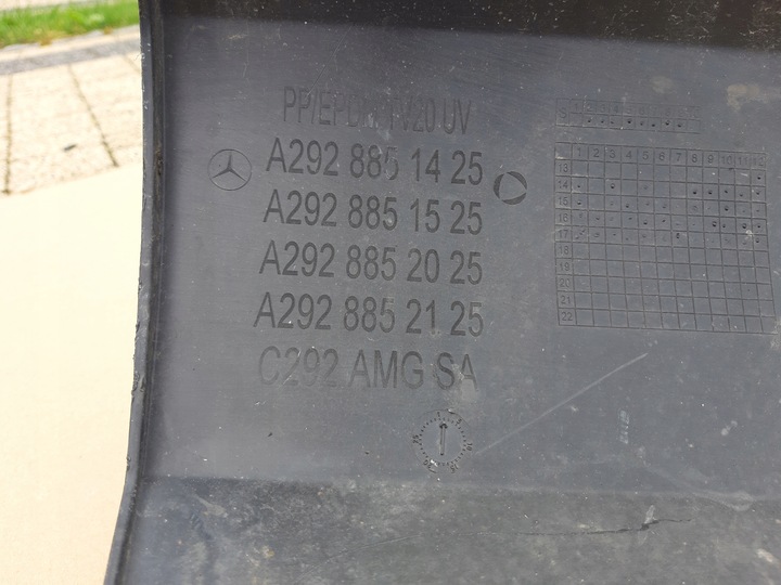 фото №11, Mercedes-benz оригінальний номер a2928851425 спойлер накладка бампер